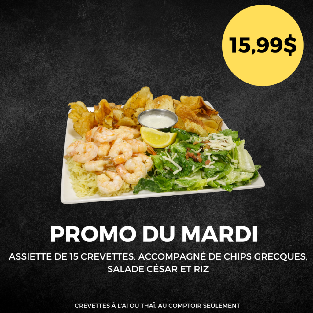 Promo crevettes mardi