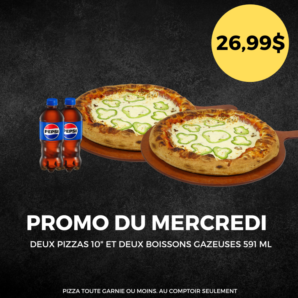 Promo pizza mercredi