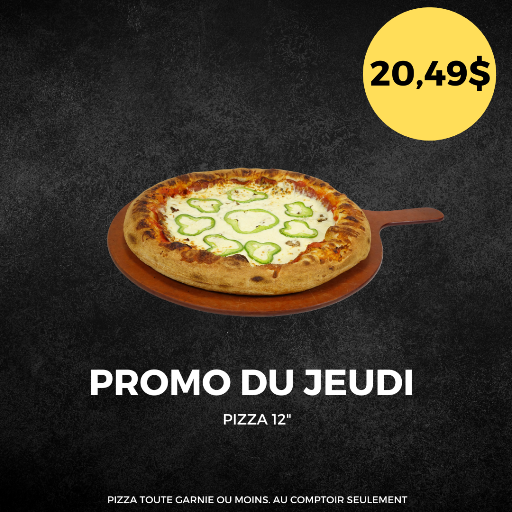 Promo pizza jeudi