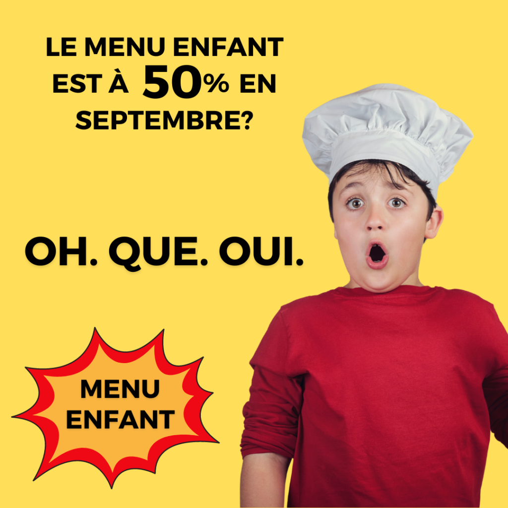 Menu enfant rentrée